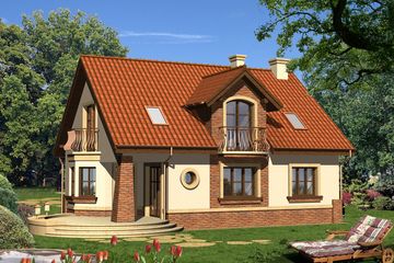  Projekt domu Szmaragd 2 (WRN1018) - projekt domu parterowego z poddaszem - Zdjęcie 2