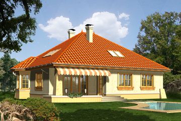  Projekt domu Melodia (WRN1019) - projekt domu parterowego z poddaszem - Zdjęcie 2