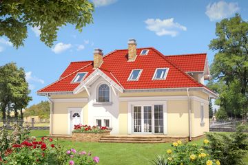  Projekt domu Skarbek Karo - murowana – beton komórkowy (KRD2265) - projekt domu parterowego z poddaszem - Zdjęcie 2