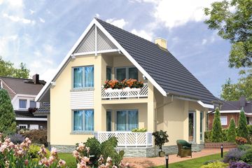  Projekt domu Śnieżynka (BSA1189) - projekt domu parterowego z poddaszem - Zdjęcie 2