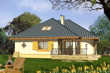  Projekt domu Verona (WRN1021) - projekt domu parterowego z poddaszem - Zdjęcie 2