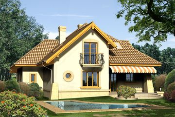  Projekt domu Poema 2 (WRN1025) - projekt domu parterowego z poddaszem - Zdjęcie 2