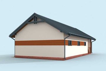  Projekt garażu G284 garaż dwustanowiskowy z pomieszczeniem gospodarczym i werandą (SLN1562) - projekt garażu parterowego - Zdjęcie 2