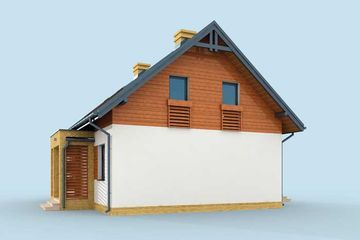 Projekt domu Avalon dom mieszkalny jednorodzinny z poddaszem użytkowym - parterowy z poddaszem dom o powierzchni 127,56 m², dach dwuspadowy - ujęcie 2