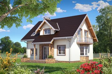  Projekt domu Zofia Prima (1245) (KRD2291) - projekt domu parterowego z poddaszem - Zdjęcie 2