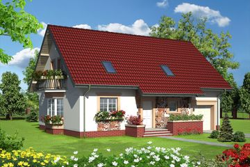  Projekt domu Zoja Eko - murowana – silikaty (KRD2292) - projekt domu parterowego z poddaszem - Zdjęcie 2