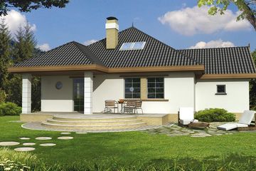  Projekt domu Magnolia B garaż (WRD1008) - projekt domu parterowego - Zdjęcie 2