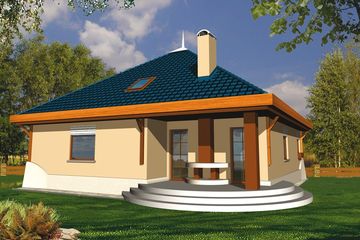  Projekt domu Brzoza wersja A (WRD1015) - projekt domu parterowego z poddaszem - Zdjęcie 2