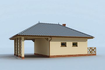  Projekt grilla / wędzarni G191 projekt z wędzarnią (SLN1428) - projekt grilla parterowego - Zdjęcie 2