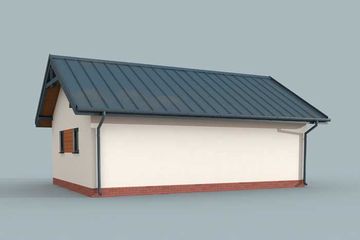  Projekt garażu G292 garaż dwustanowiskowy z pomieszczeniem gospodarczym (SLN1571) - projekt garażu parterowego - Zdjęcie 2