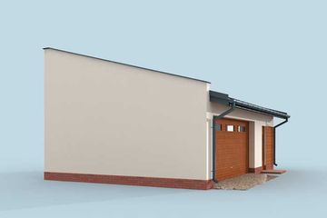  Projekt garażu G294 garaż dwustanowiskowy z pomieszczeniem gospodarczym (SLN1573) - projekt garażu parterowego - Zdjęcie 2