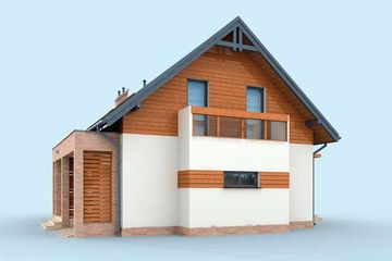  Projekt domu Davos (SLN1577) - projekt domu parterowego z poddaszem - Zdjęcie 2