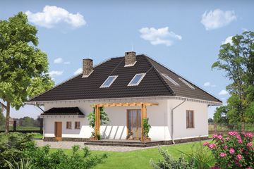  Projekt domu Zosia (736) (KRD2296) - projekt domu parterowego z poddaszem - Zdjęcie 2