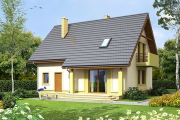  Projekt domu Kiwi (WOF1011) - projekt domu parterowego z poddaszem - Zdjęcie 2