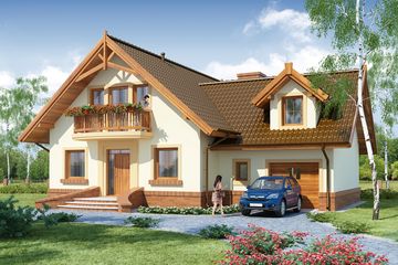  Projekt domu Gracjan (WRW1008) - projekt domu parterowego z poddaszem - Zdjęcie 2