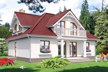  Projekt domu Dover LMP155 (WRB1187) - projekt domu parterowego z poddaszem - Zdjęcie 2