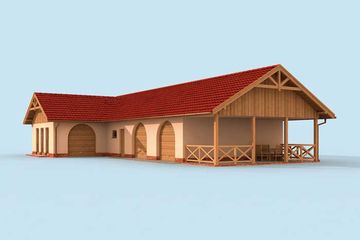  Projekt garażu G269 garaż czterostanowiskowy z pomieszczeniem gospodarczym (SLN1550) - projekt garażu parterowego - Zdjęcie 2