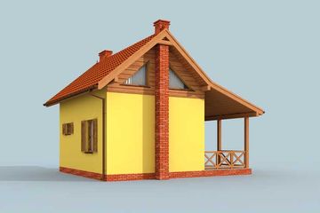  Projekt domu letniskowego Bari dom letniskowy z poddaszem (SLN1554) - projekt domu letniskowego parterowego - Zdjęcie 2