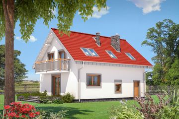  Projekt domu Tomir Lux Solis - murowana – beton komórkowy (KRD2273) - projekt domu parterowego z poddaszem - Zdjęcie 2