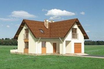 Projekt domu Miriam - murowana – ceramika (KRD1883) - projekt domu parterowego z poddaszem - Zdjęcie 2