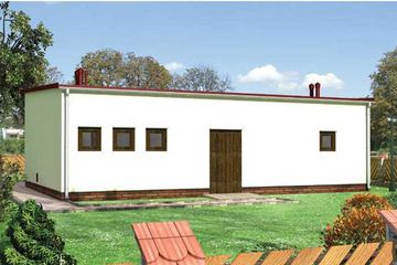  Projekt sklepu Pawilon handlowy 11 - szkielet stalowy (KRD1889) - projekt sklepu parterowego - Zdjęcie 2