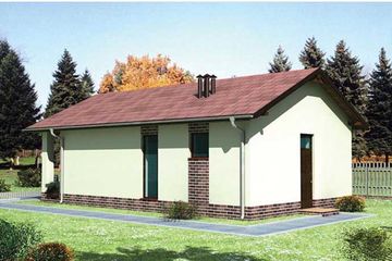  Projekt sklepu Pawilon handlowy 12 - murowana – beton komórkowy (KRD1890) - projekt sklepu parterowego - Zdjęcie 2