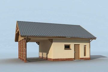  Projekt garażu G176 (SLN1413) - projekt garażu parterowego - Zdjęcie 2