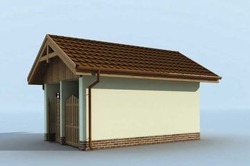  Projekt budynku gospodarczego G180 budynek gospodarczy (SLN1418) - projekt budynku parterowego - Zdjęcie 2