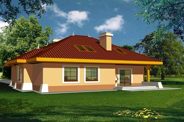  Projekt domu Wierzba 2 wersja A (WRD1040) - projekt domu parterowego z poddaszem - Zdjęcie 2