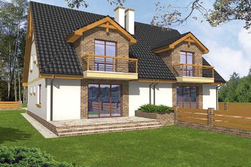  Projekt domu Malwina bl (WRY1028) - projekt domu parterowego z poddaszem - Zdjęcie 2