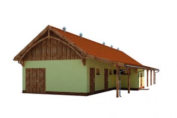  Projekt stajni S38 Stajnia dla koni - 5 boksów (SLN1444) - projekt stajni parterowego - Zdjęcie 2