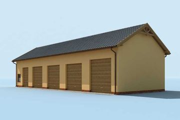  Projekt garażu G224 garaż pięciostanowiskowy (SLN1446) - projekt garażu parterowego - Zdjęcie 2