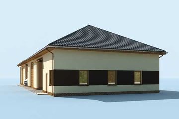  Projekt garażu G223 garaż czterostanowiskowy z pomieszczeniami gospodarczymi (SLN1447) - projekt garażu parterowego - Zdjęcie 2