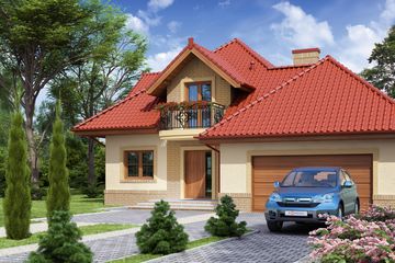  Projekt domu Fabio 2 (WRW1121) - projekt domu parterowego z poddaszem - Zdjęcie 2