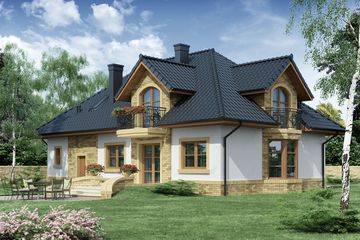  Projekt domu Kalamis 2 (WRW1122) - projekt domu parterowego z poddaszem - Zdjęcie 2