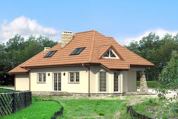  Projekt domu Koszałek 2G (BSB1024) - projekt domu parterowego z poddaszem - Zdjęcie 2