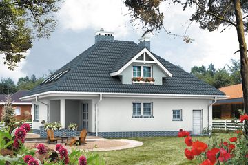  Projekt domu Boston 2 (BSA1064) - projekt domu parterowego z poddaszem - Zdjęcie 2
