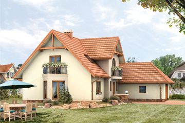  Projekt domu Batuta 2 (BSA1028) - projekt domu parterowego z poddaszem - Zdjęcie 2