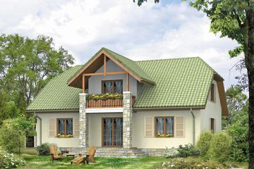  Projekt domu Akcent (BSA1033) - projekt domu parterowego z poddaszem - Zdjęcie 2