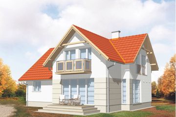  Projekt domu Sigma (KSA1232) - projekt domu parterowego z poddaszem - Zdjęcie 1