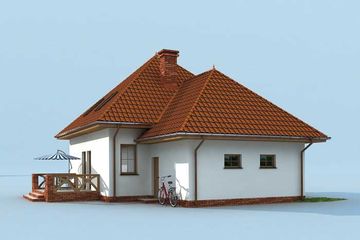  Projekt domu Porto (SLN1431) - projekt domu parterowego z poddaszem - Zdjęcie 2