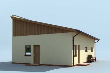  Projekt garażu G201 garaż dwustanowiskowy z pomieszczeniami gospodarczymi (SLN1434) - projekt garażu parterowego - Zdjęcie 2