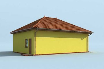  Projekt garażu G202 garaż dwustanowiskowy z pomieszczeniami gospodarczymi (SLN1435) - projekt garażu parterowego - Zdjęcie 2