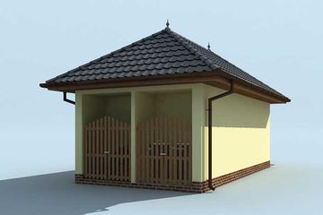 Projekt garażu G204 projekt garażu jednostanowiskowego (SLN1436) - projekt garażu parterowego - Zdjęcie 2