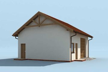  Projekt garażu G207 garaż jednostanowiskowy z pomieszczeniami gospodarczymi (SLN1437) - projekt garażu parterowego - Zdjęcie 2