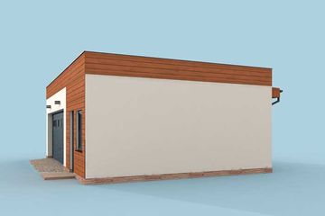  Projekt garażu G296 garaż dwustanowiskowy z pomieszczeniem gospodarczym (SLN1580) - projekt garażu parterowego - Zdjęcie 2