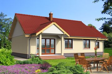  Projekt domu Toledo IV LMB27c (WRB1197) - projekt domu parterowego - Zdjęcie 2