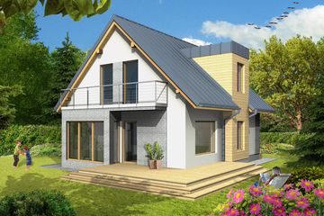  Projekt domu Pola bez garażu [B] (WRF1410) - projekt domu parterowego z poddaszem - Zdjęcie 2