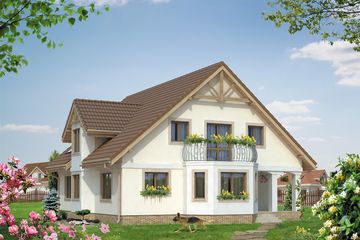  Projekt domu Tempo (BSA1047) - projekt domu parterowego z poddaszem - Zdjęcie 2