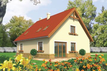  Projekt domu Wisienka G2 (WRC1822) - projekt domu parterowego z poddaszem - Zdjęcie 2